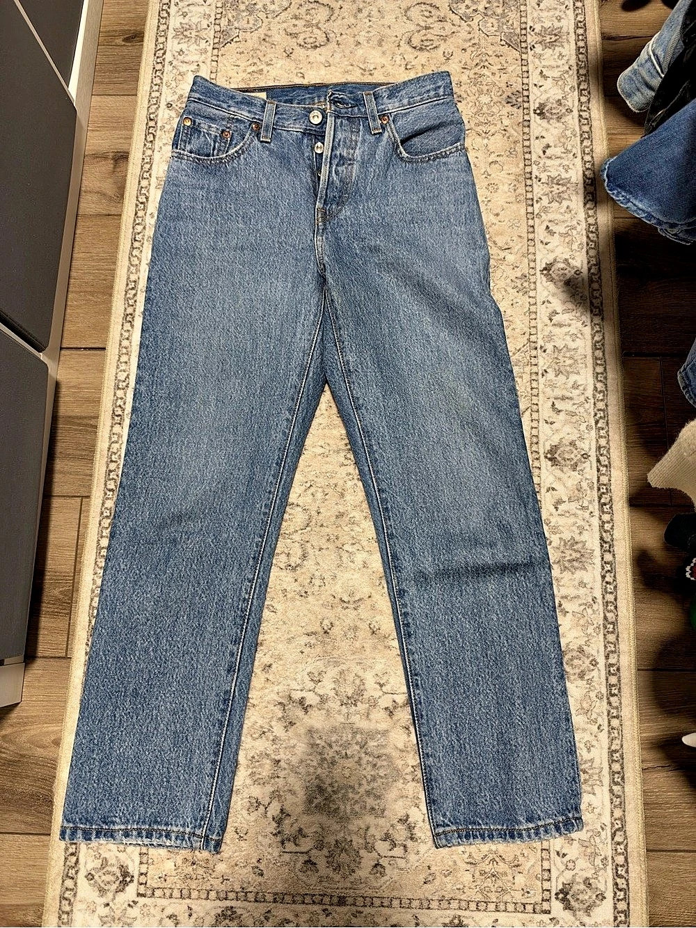 Levi's Premium 501 Straight Leg Jeans Blue Waist 23